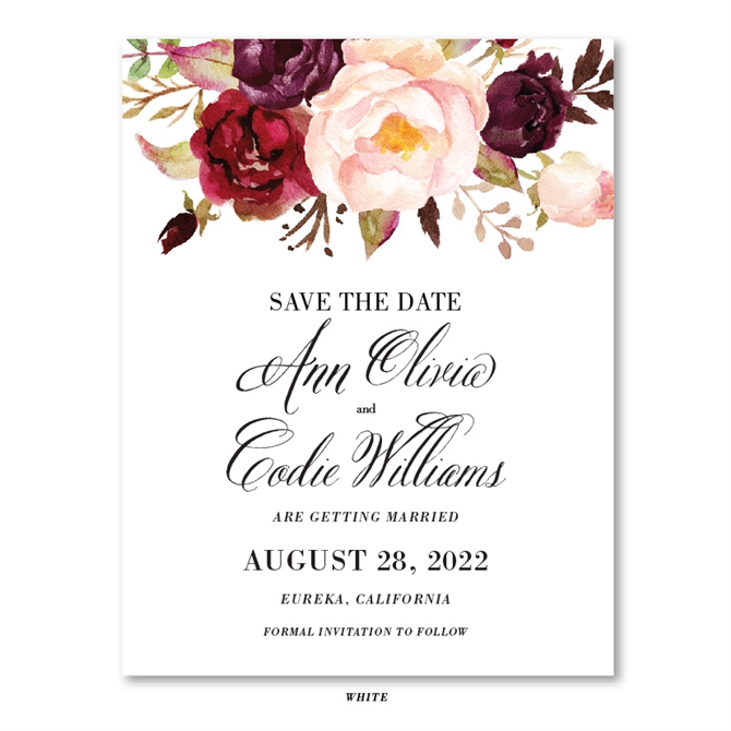Roses Wedding Save the Date Cards